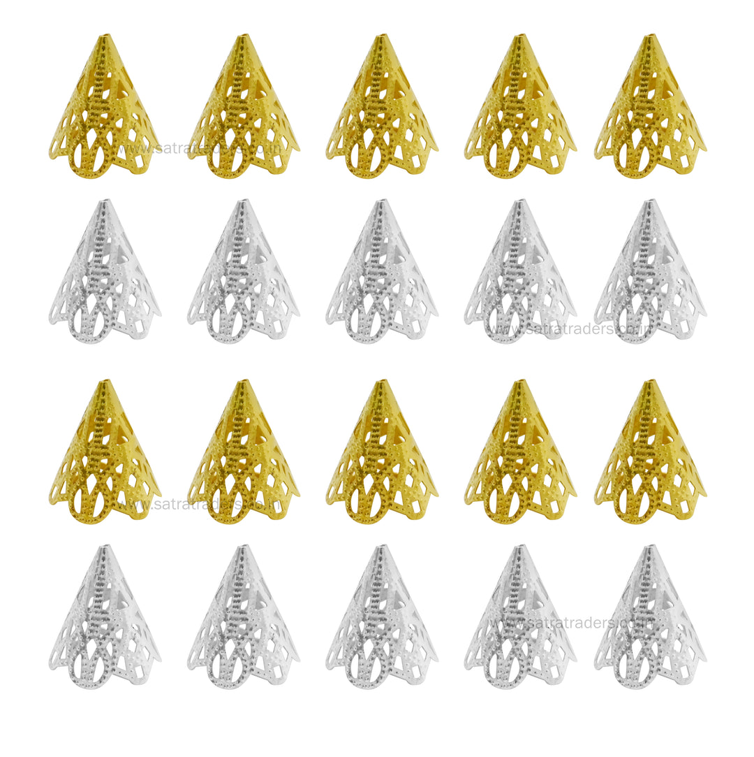 Designer Metal Beads Cap | Size : 23mm | 500g | MC59