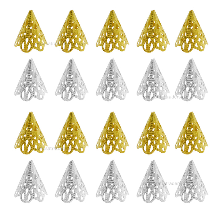 Designer Metal Beads Cap | Size : 23mm | 500g | MC59