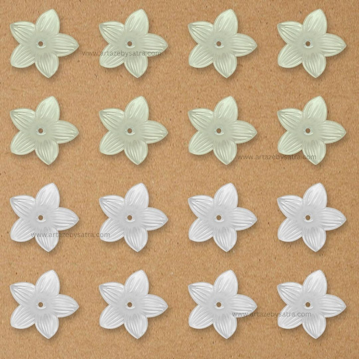 Plastic Pearl Flower | Size : 27mm | 500g | 1 Hole | PC01