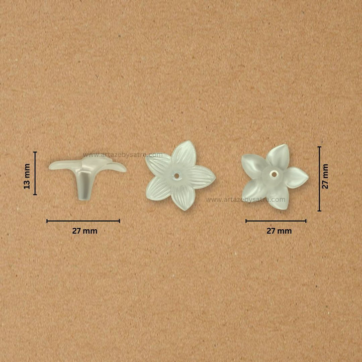 Plastic Pearl Flower | Size : 27mm | 500g | 1 Hole | PC01