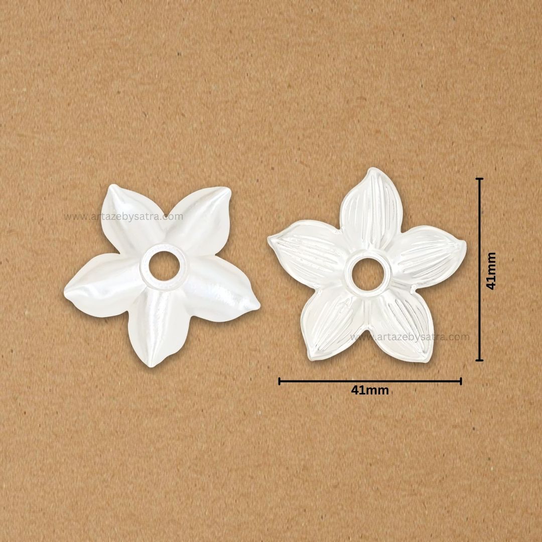 Plastic Pearl Flower | Size : 41mm | 500g | 1 Hole | PC02