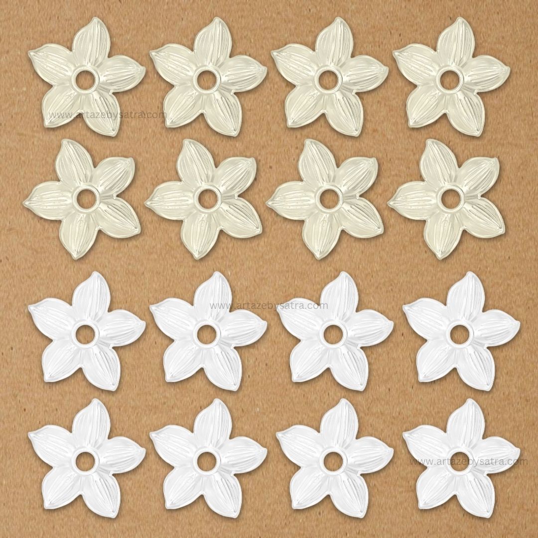 Plastic Pearl Flower | Size : 41mm | 500g | 1 Hole | PC02