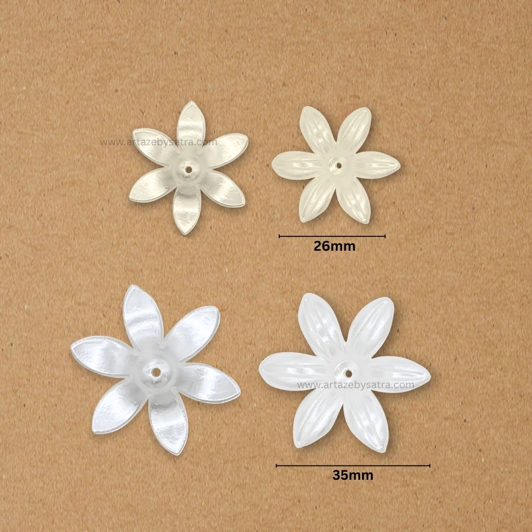 Plastic Pearl Flower | 500g | 1 Hole | PC03