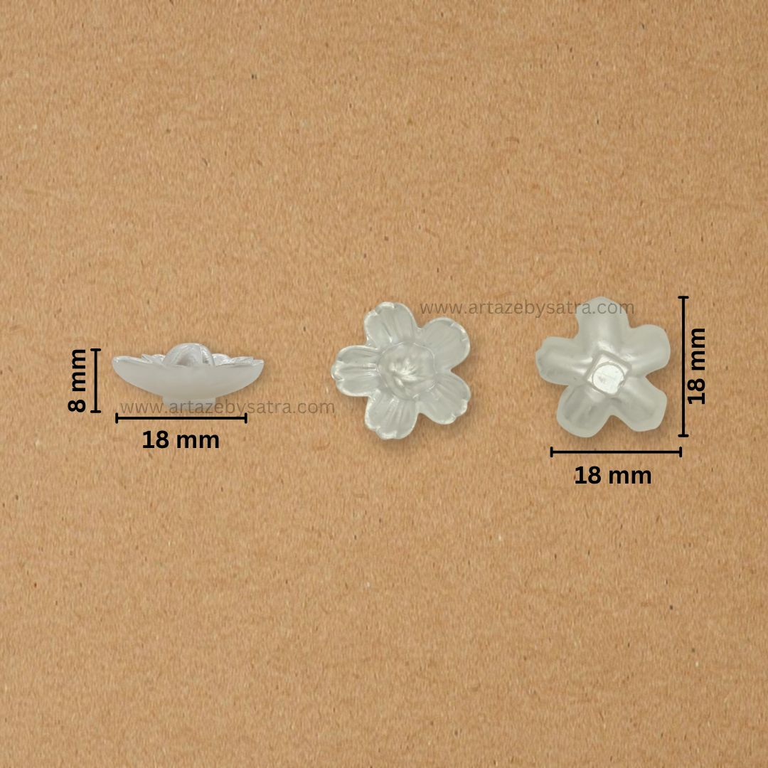 Plastic Pearl Flower | Size : 19mm | 500g | No Hole | PC11