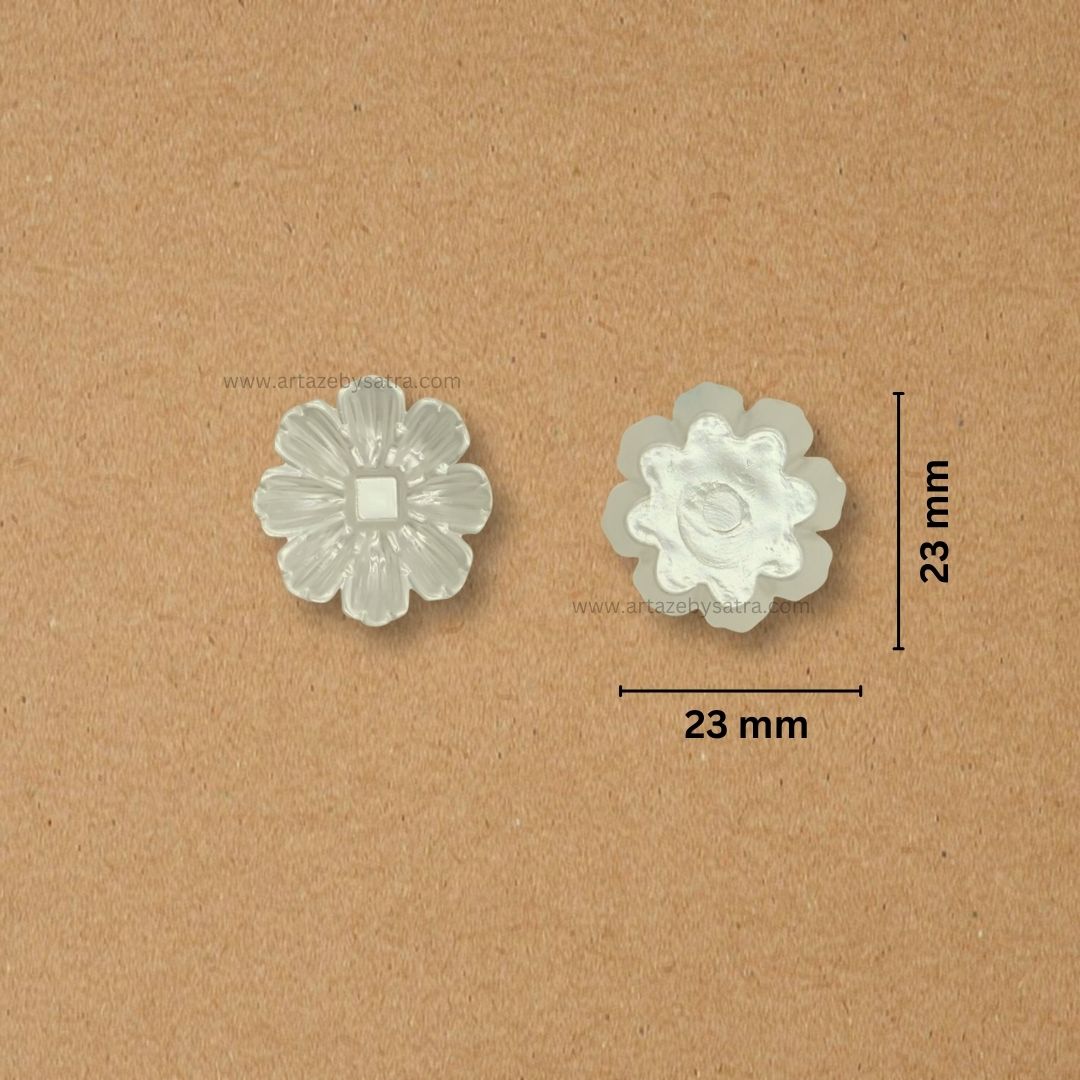 Plastic Pearl Flower | Size : 23mm | 500g | No Hole | PC12