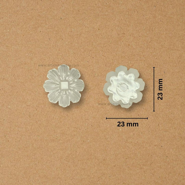 Plastic Pearl Flower | Size : 23mm | 500g | No Hole | PC12