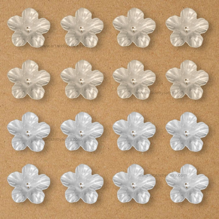 Plastic Pearl Flower | Size : 52mm | 500g | 2 Hole | PC14