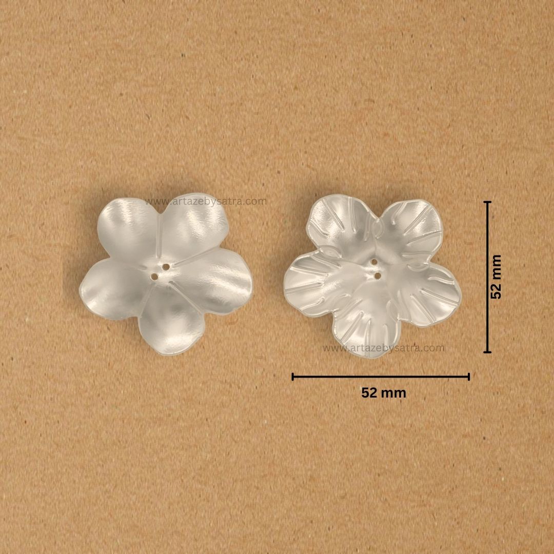 Plastic Pearl Flower | Size : 52mm | 500g | 2 Hole | PC14