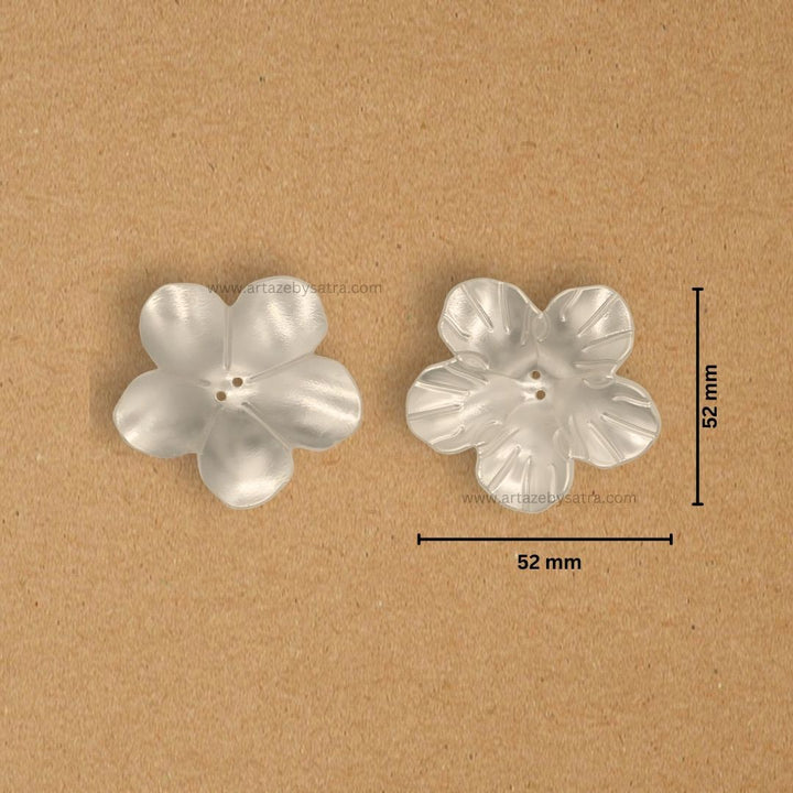 Plastic Pearl Flower | Size : 52mm | 500g | 2 Hole | PC14