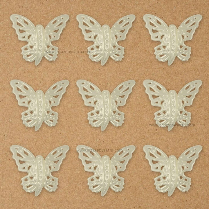 Butterfly Plastic Pearl Beads | Size : 37mm | PC19