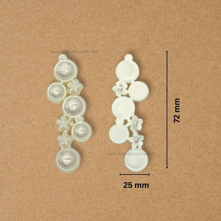 Plastic Pearl Beads | Size : 72mm | Qty : 100g | No Hole | PC22