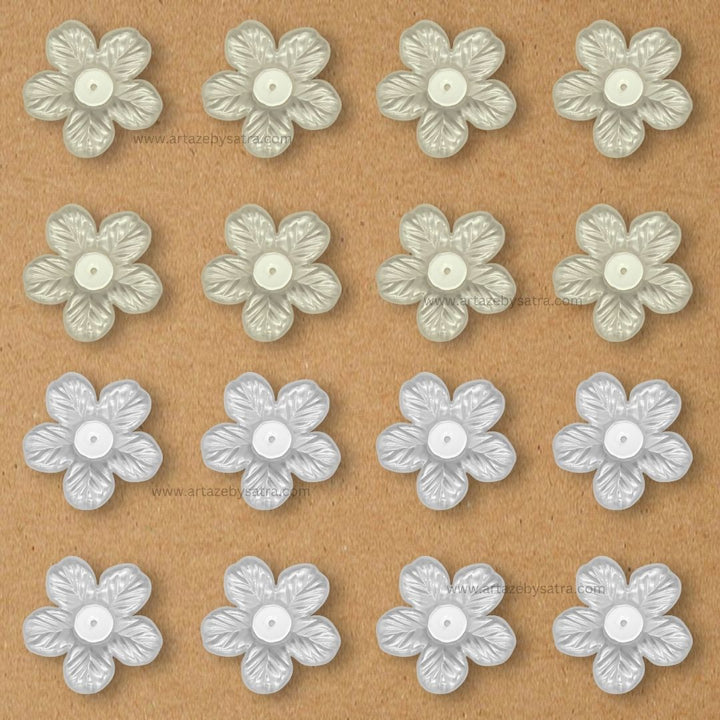 Plastic Pearl Flower | Size : 55mm | 500g | 1 Hole | PC31