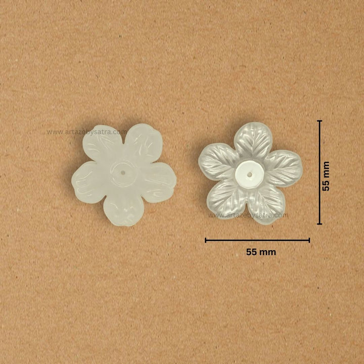 Plastic Pearl Flower | Size : 55mm | 500g | 1 Hole | PC31