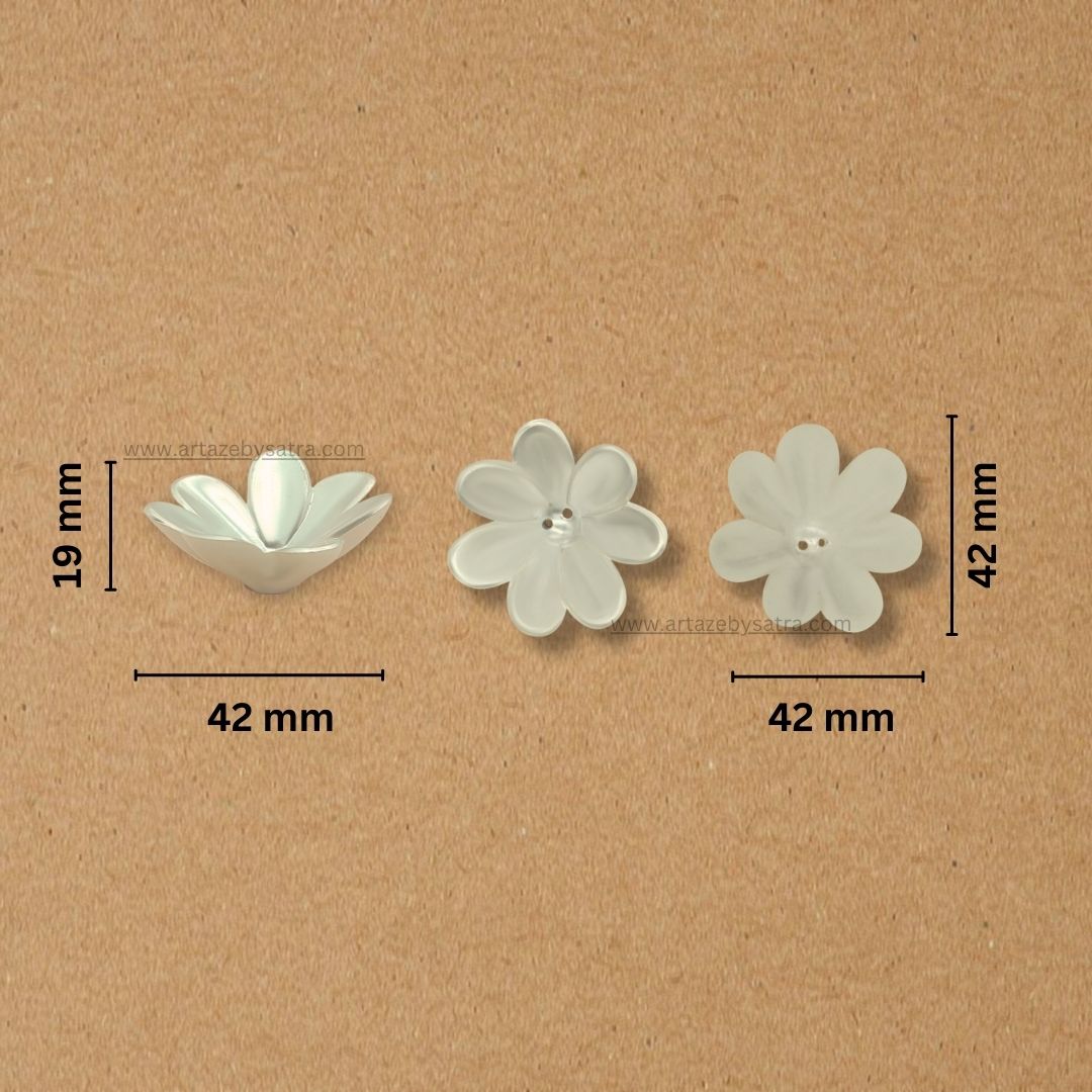 Plastic Pearl Flower | Size : 42mm | 500g | 2 Hole | PC33