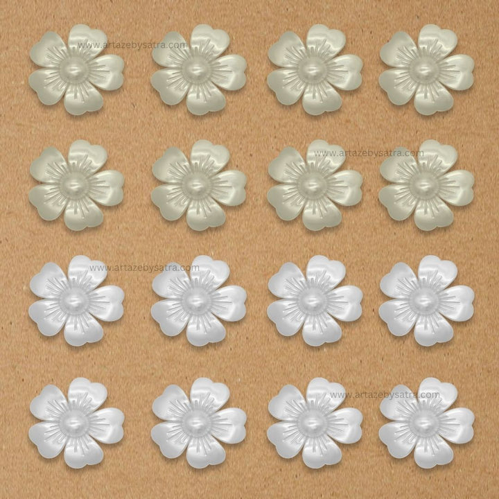 Plastic Pearl Flower | Size : 56mm | 500g | No Hole | PC34