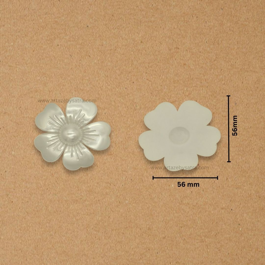 Plastic Pearl Flower | Size : 56mm | 500g | No Hole | PC34