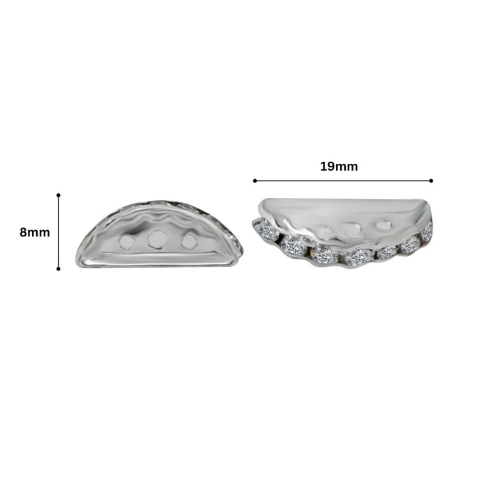 3 Hole Crystal Spacer Bar Link Connectors | 25pcs | BF117