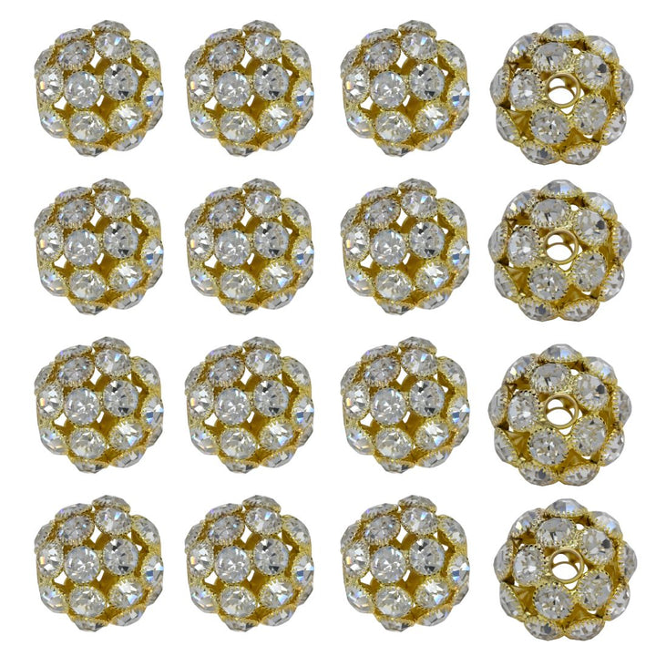 Rhinestone Spacer Beads | Size : 25mm | 2pcs | DB09