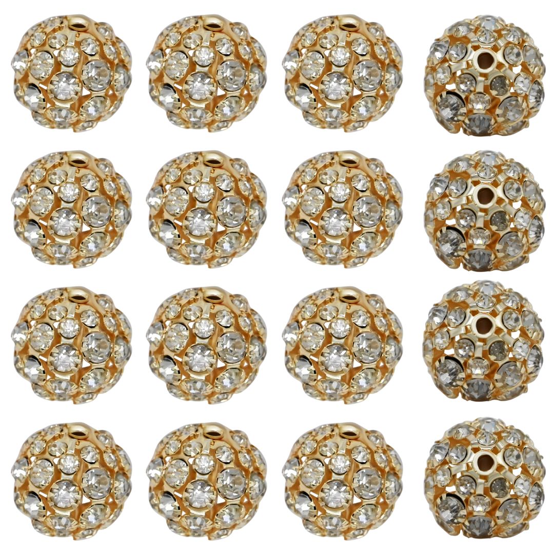 Rhinestone Spacer Beads | Size : 20mm | 2pcs | DB12