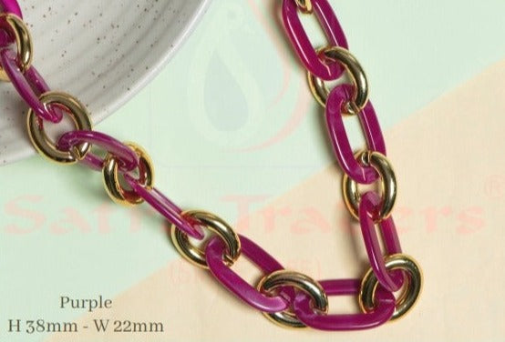 Acrylic Chains H-38mm-W-22mm | 1mtr | AC32