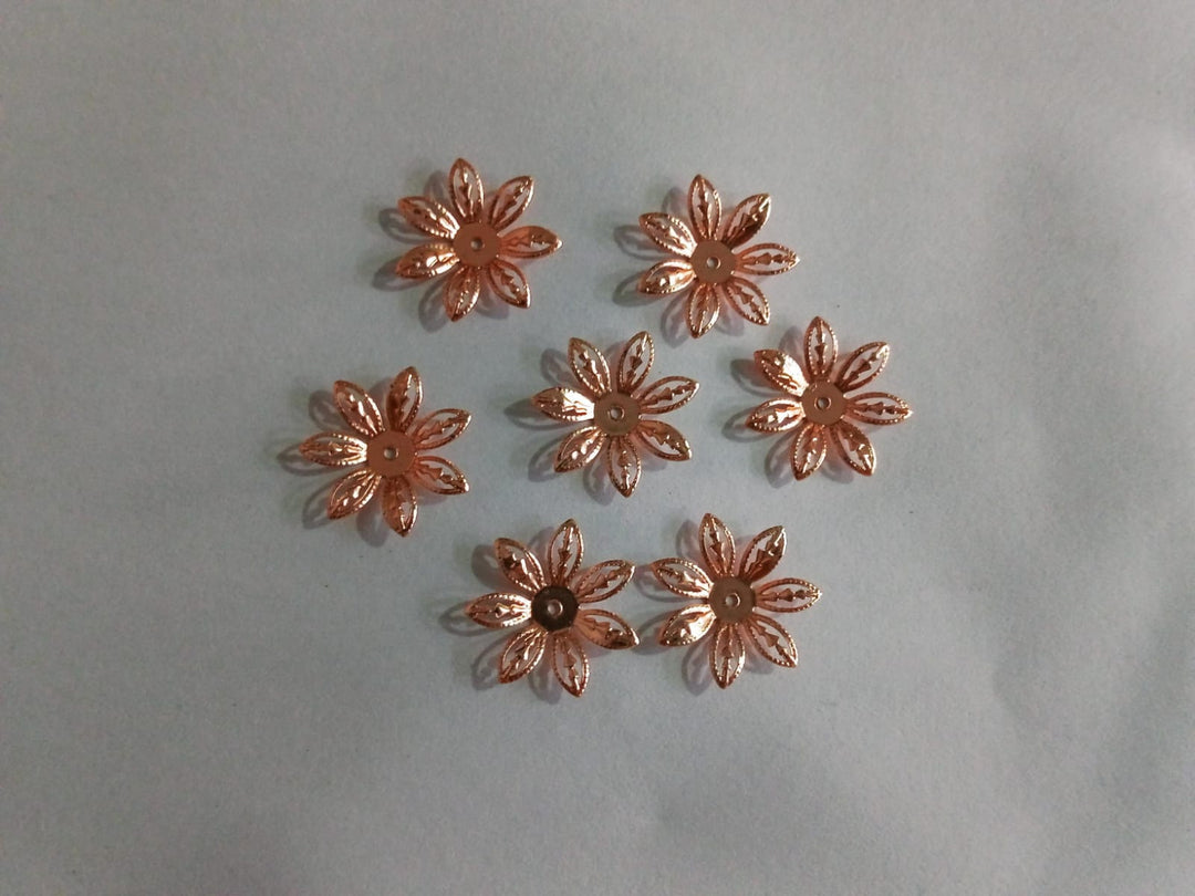 Metal Art Flower (F-9-5) | Size : 16mm | 100 Pcs