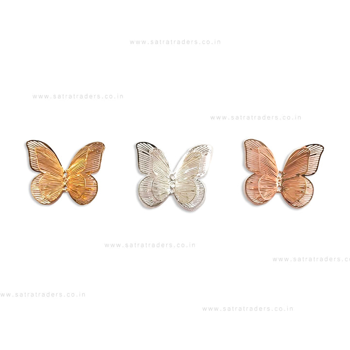 Metal Art Butterfly | Size : 36mm | 6pcs