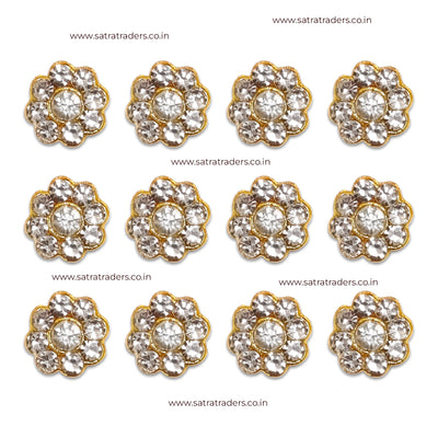 Meenakari Kundan Beads | Size : 10mm | 12pcs