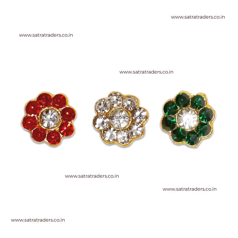 Meenakari Kundan Beads | Size : 10mm | 12pcs