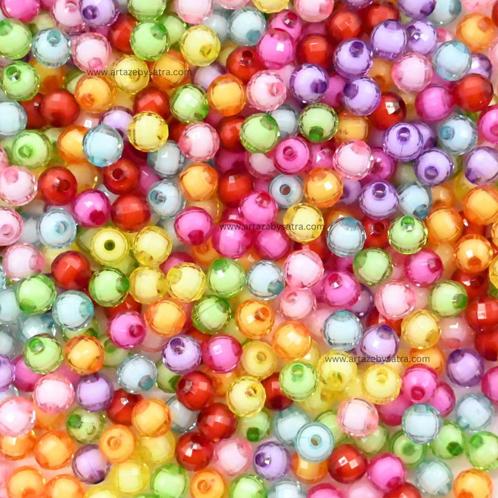 Assorted Translucent Round Plastic Beads | PB16