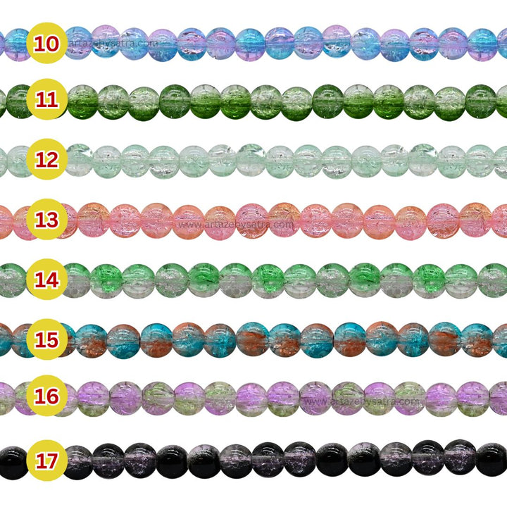 Cracker Elegant Glass Beads | Size : 8mm | Qty : 1 Line-Approx 95pcs