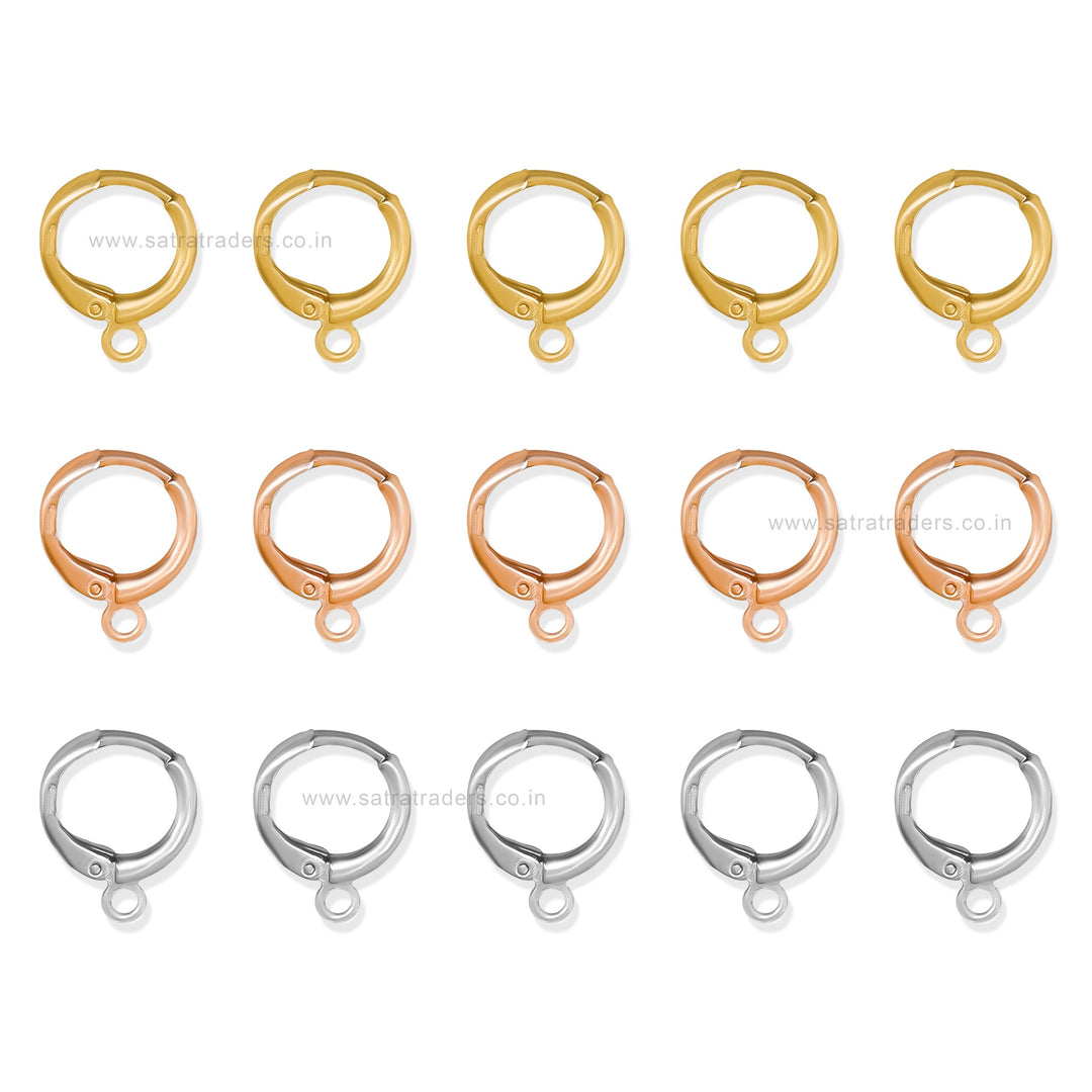 Round Brass Golden Bali | Size: 12mm | Qty: 12pcs