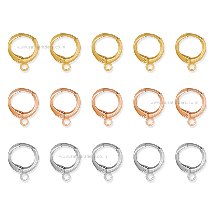 Round Brass Golden Bali | Size: 12mm | Qty: 12pcs