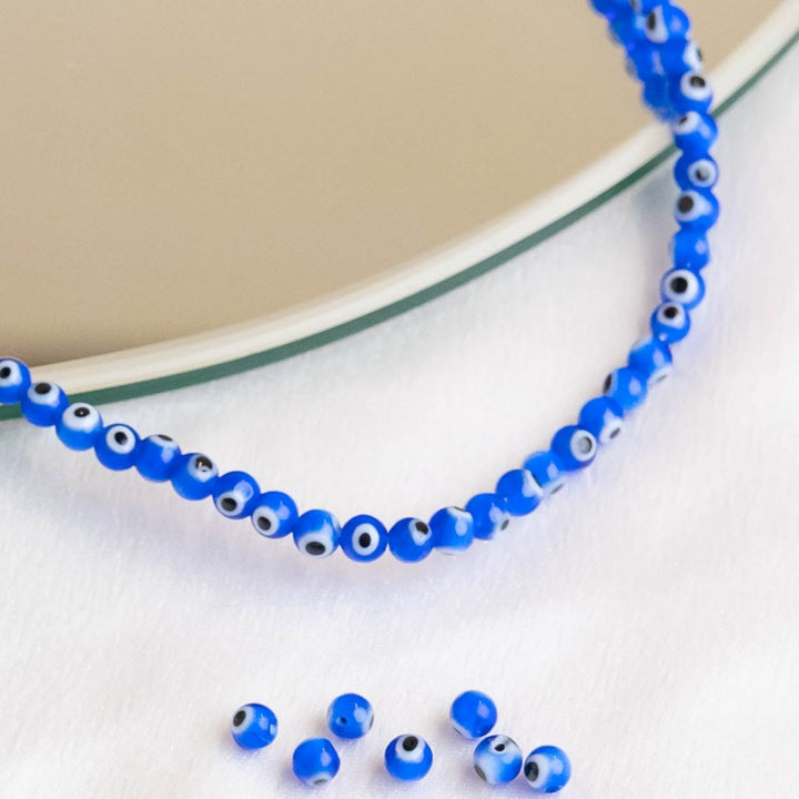 Evil Eye Glass Beads | 1 String