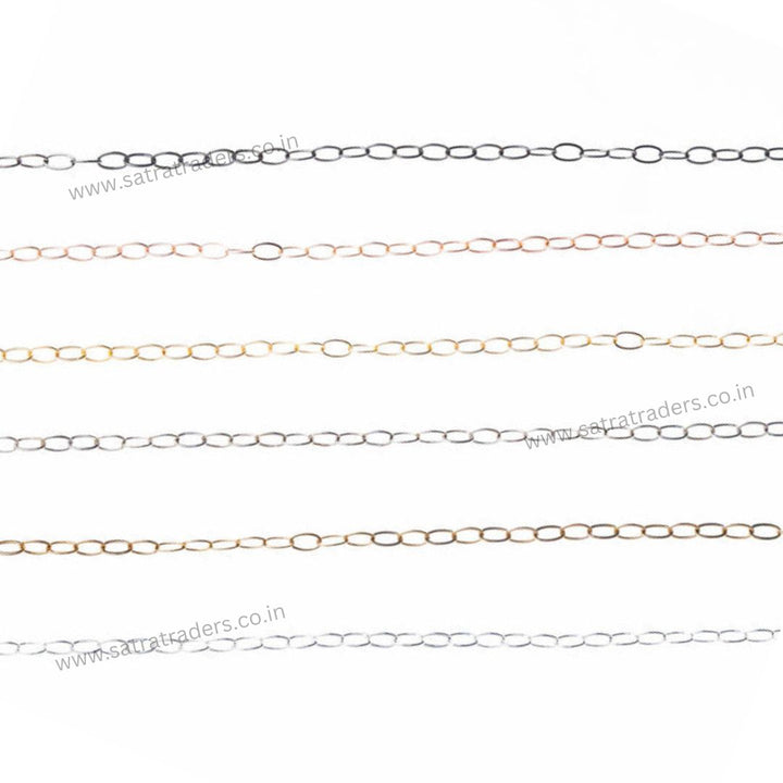 Iron Chain (Indian Plating) | Size:3x7mm | 100grm | IC06