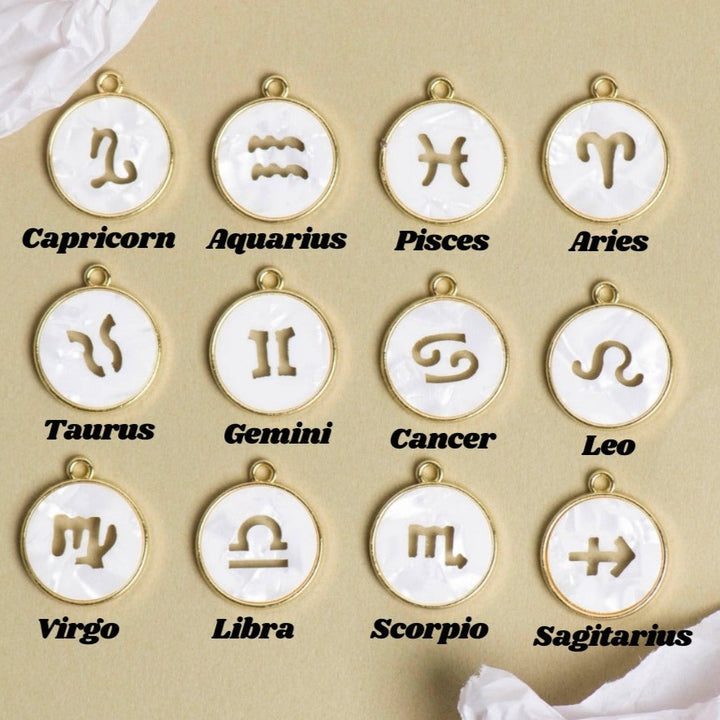 Zodiac Astrology Sign Charms | Size : 20mm | 6 pcs