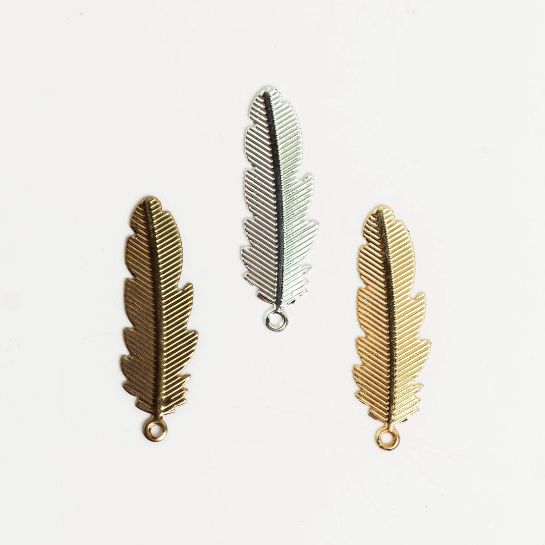 Metal art leaf | H-33mm W-10mm | 50 Pcs | F-2-11