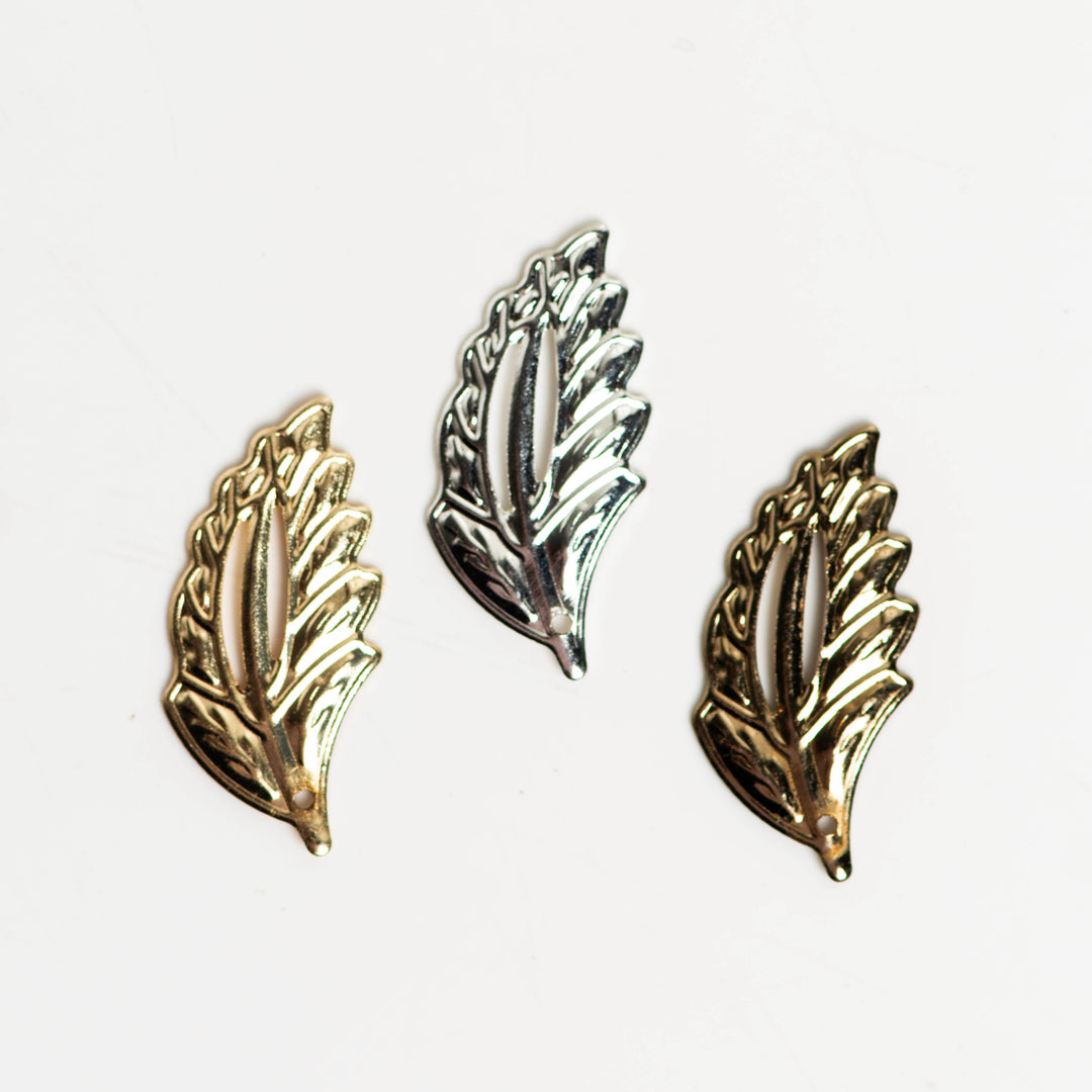 Metal art leaf | H-28mm W-14mm | 100 Pcs | F-2-14