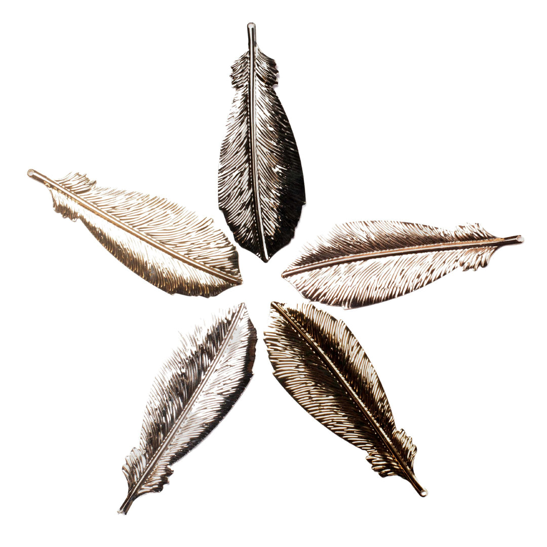 Designer Metal Art Leaf | Size : 145MM | 10Pcs