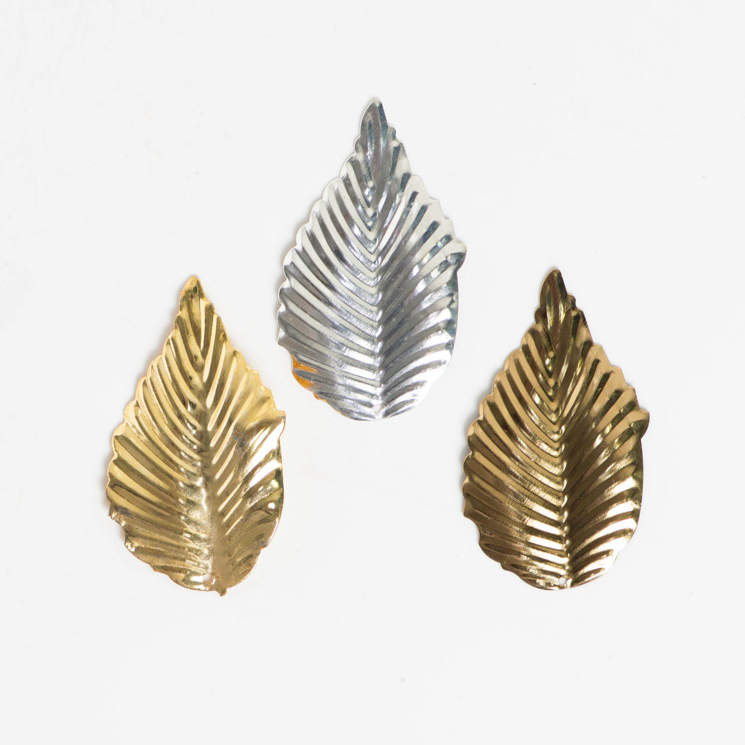 Metal art leaf | Size : H-64mm W-29mm  | 20 Pcs