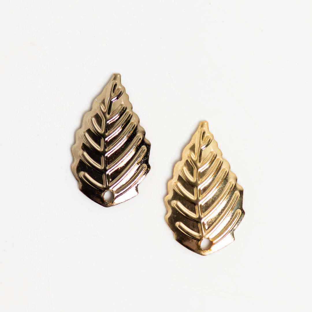 Metal art leaf | Size : H-22mm W-13mm | 100pcs | F-2-1