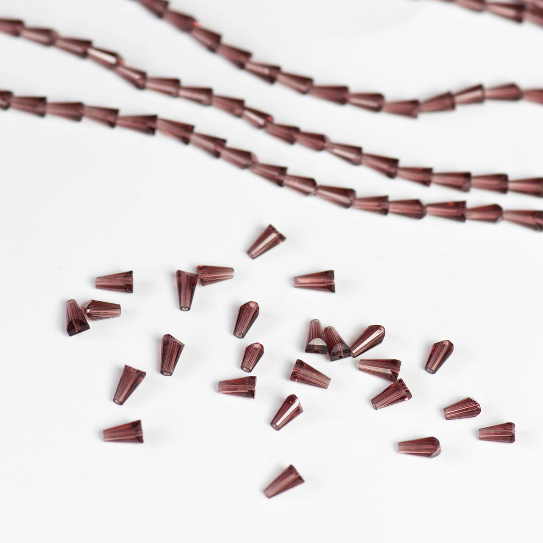 Elegant Glass Beads | Size : 3x5 Pencil GB Approx. 98 Beads Perline | 5 Line