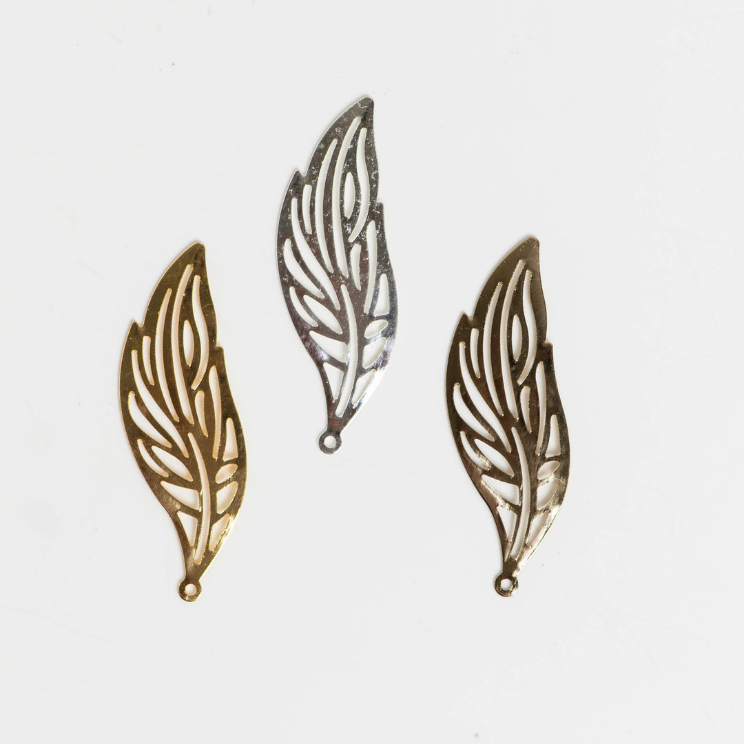 Metal art leaf | Size : H-45mm W-15mm | 50 Pcs | F-2-43