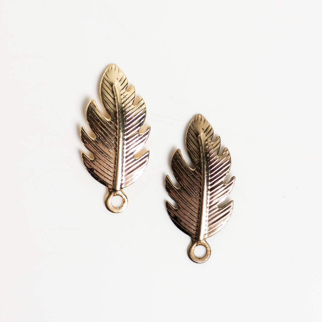 Metal art leaf | Size : H-24mm W-12mm | 100pcs | F-2-4