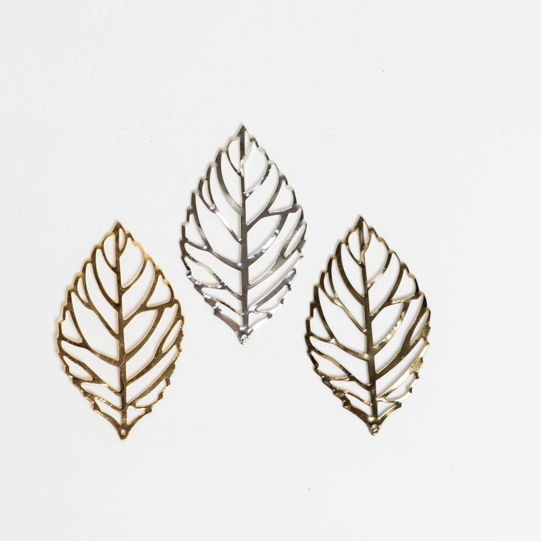 Metal art leaf | Size : H-54mm W-30mm  | 20 Pcs | F-2-51