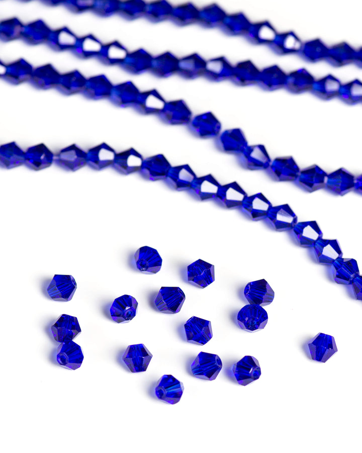 Elegant Glass Beads | Size : 6mm Crystal GB Approx. 48 beads perline | 10 Line