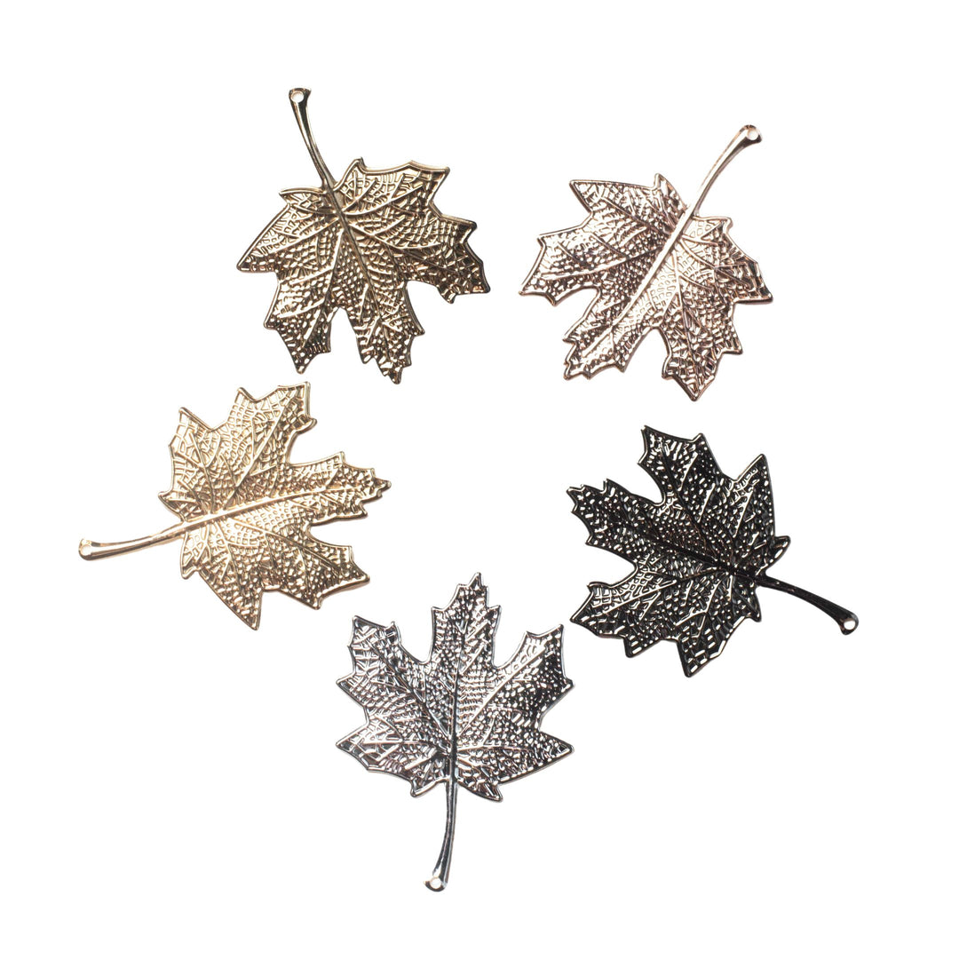 Designer Metal Art Leaf | Size : 76MM | 10Pcs