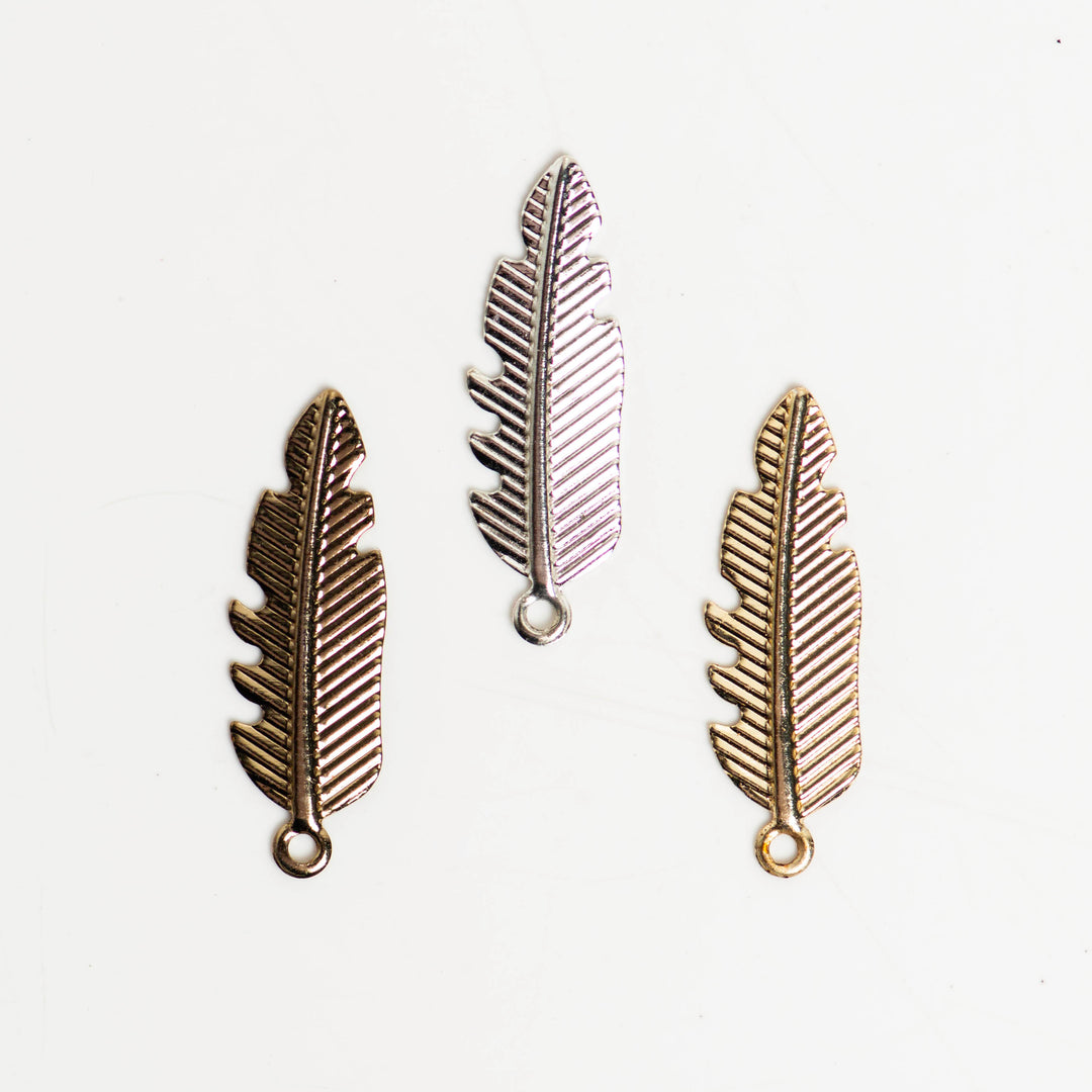 Metal art leaf | Size : H-24mm W-8mm | 100pcs | F-2-8