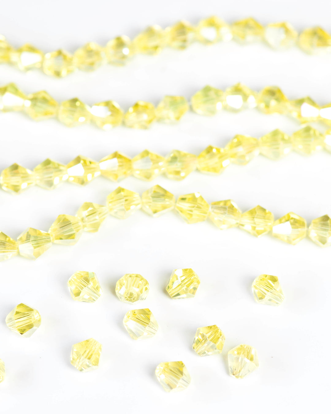 Elegant Glass Beads | Size : 8mm Crystal Rainbow Beads Approx. 40 Beads Perline | 10 Line