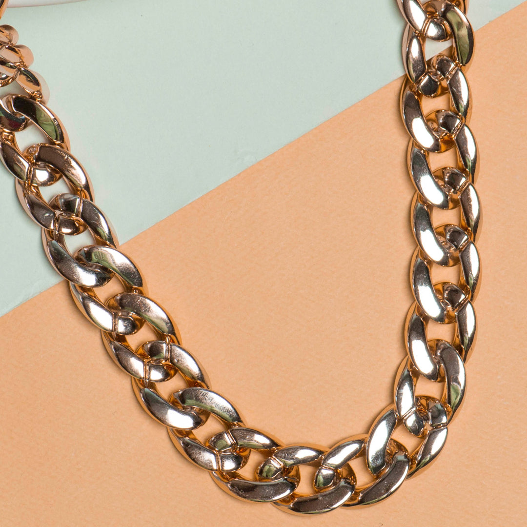 Metallic Mask Acrylic Chain Curb Link | 1mtr | AC06