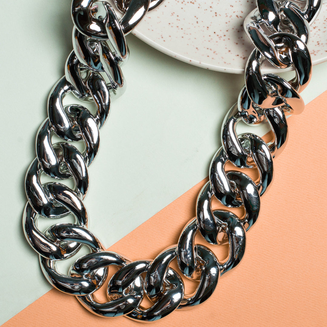 Metallic Acrylic Curb Chain | 1mtr Chain | AC12